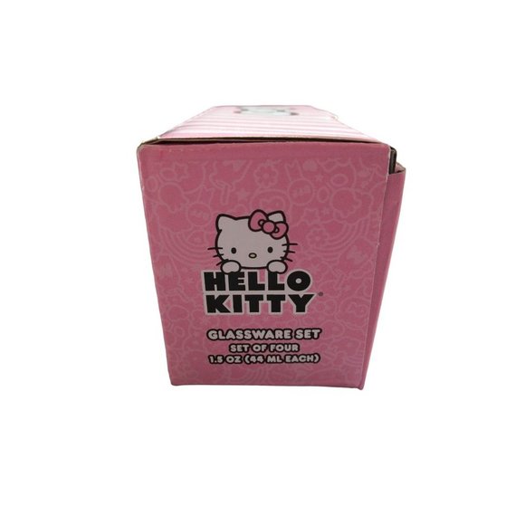 Hello Kitty Glitter Bathing Suite Beach Pool Theme Four Shot Glass Set NIB - Picture 12 of 13